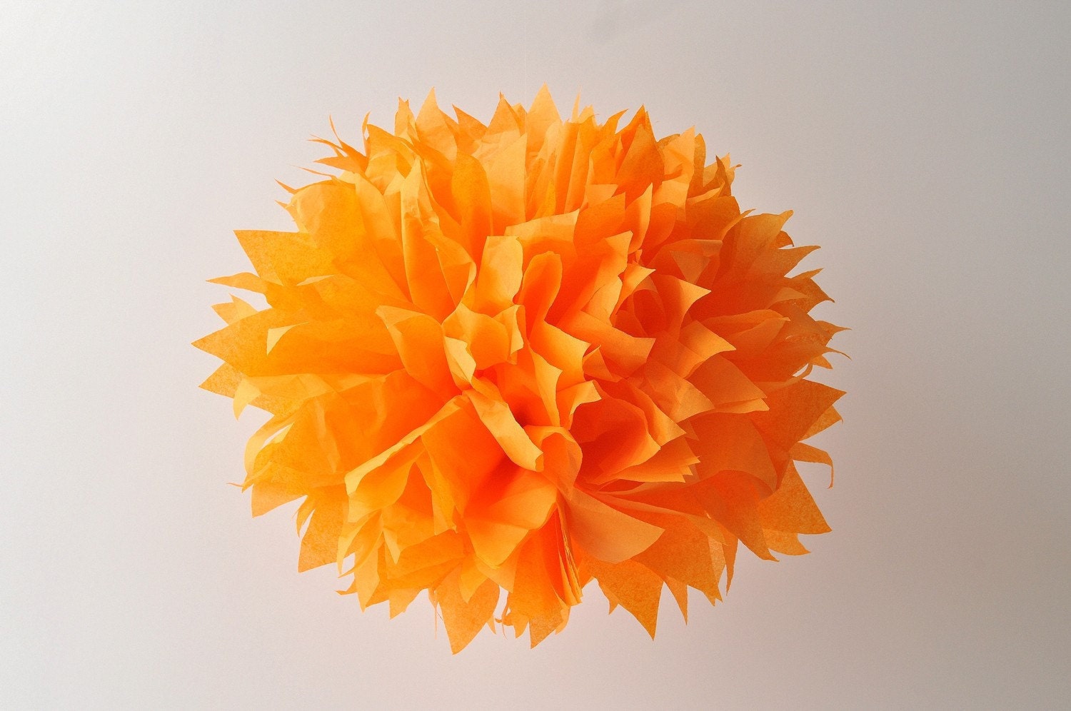 1 Large Tissue Paper Pom Pom - Tangerine