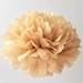 1 Large Tissue Pom Pom - Tan