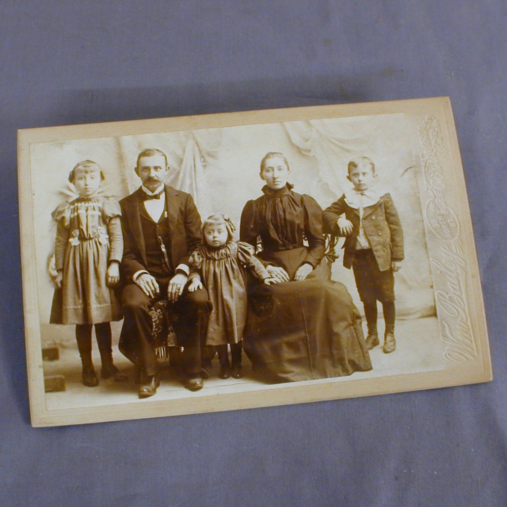 19th C Cabinet Card Photo Family from Columbia PA