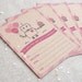 Robot Party Invitations, Set of 12 - Brown and Magenta Pink For Girls, Fill In, Eco Friendly Printed - Birthday Party, Shower