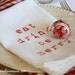 Festive "eat drink be merry" cloth napkins, set of four