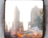 New York City Taxi Cab Flatiron  Fine Art Photograph Photo 8 x 8