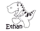 Kids Personalized Dinosaur Vinyl Wall Art Decal Sticker