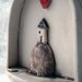 Home is where the Heart is - stoneware ceramic landscape and tiny house in neutrals