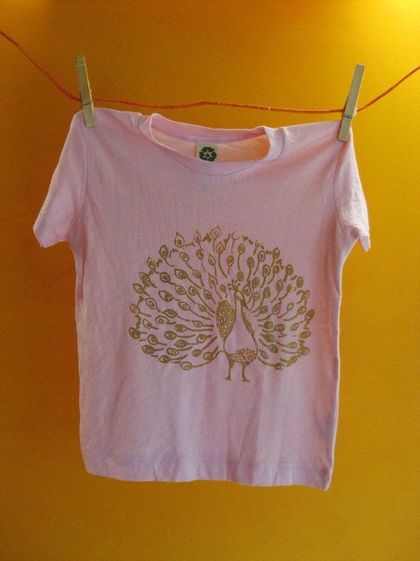 my pretty pretty Peacock Organic Tee for Kids and Babies