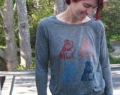a collection of Bulldogs Shirt, Slouchy Pullover, Bulldog Sweater, S,M,L,XL