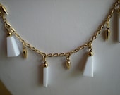 Clearance Sale, White Hot, Vintage Dangling Charm Necklace