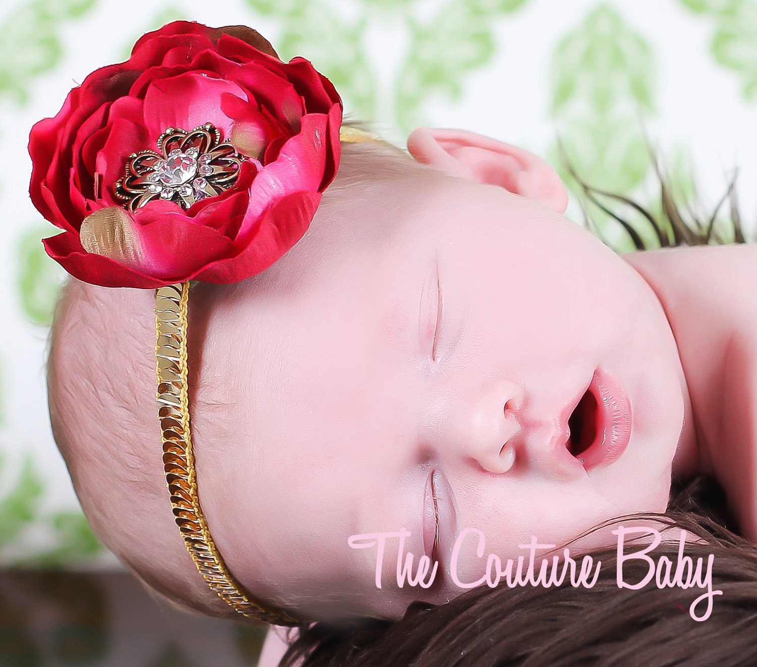 SEQUIN DIVA Lime Green Gold and Hot Pink Sequin Vintage Butterfly Wings Beautiful Photo Prop First Newborn Photos