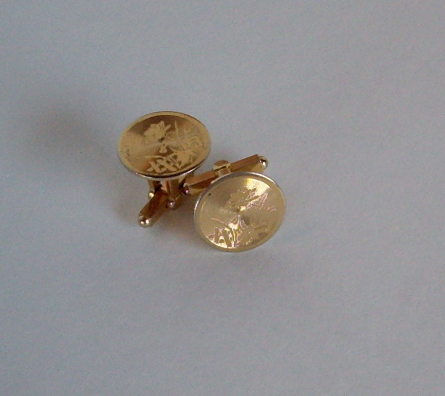 Desert Rose Cuff Links 1950s