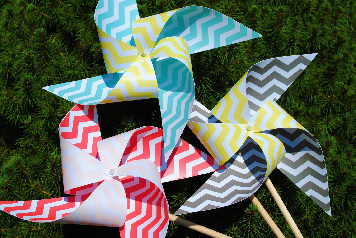 Chevron Pinwheels 5 Large pinwheels