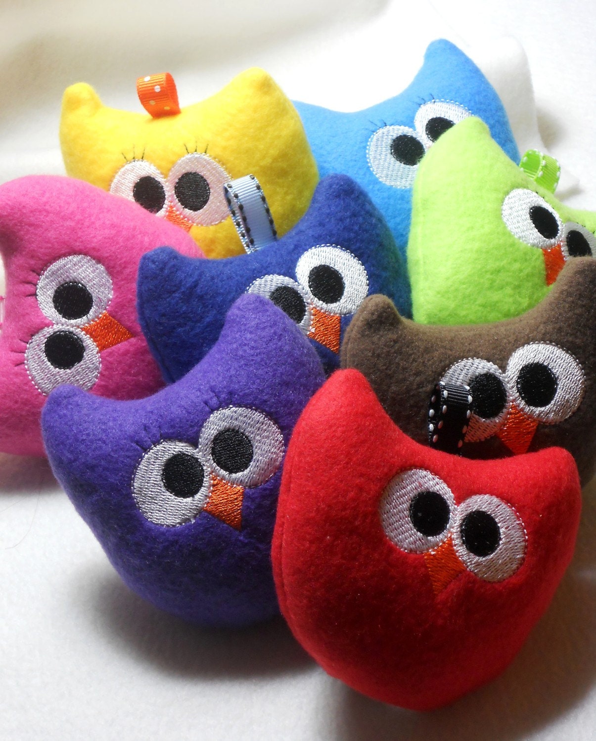 MADE TO ORDER - Baby Owl Plushie - A Rainbow of Colors - Baby Boy or Girl
