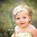 Vintage Shabby Chic Premium Birdcage Veil Net Satin Rosettes Baby Child Girls Headband