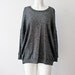 SALE///Vintage 80s Metallic Gray Sweater