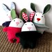 Pattern rag doll rabbit stuffed bunny soft toy bunnie softie sewing tutorial soft plush plushie pdf