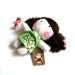 Rag doll toy plushie puppet softie handmade girl kid white green floral Amy Butler dress clothes 11" 27 cm
