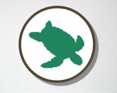 Counted Cross stitch Pattern PDF. Instant download. Sea turtle Silhouette. Includes easy beginner instructions.