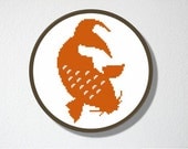 Counted Cross stitch Pattern PDF. Instant download. Koi. Includes easy beginner instructions.