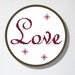 Counted Cross stitch Pattern PDF. Instant download. Love. Includes easy beginner instructions.