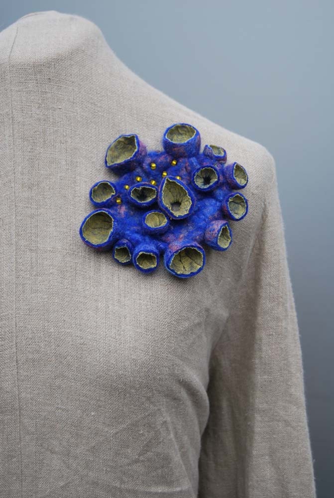 Fabulous hand felted brooch