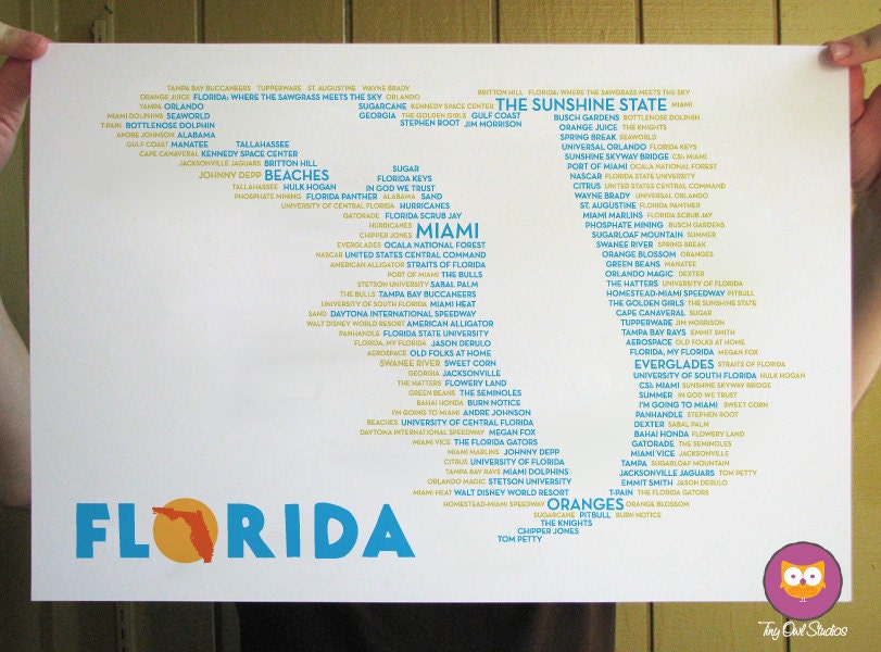 Florida State Typographical Poster