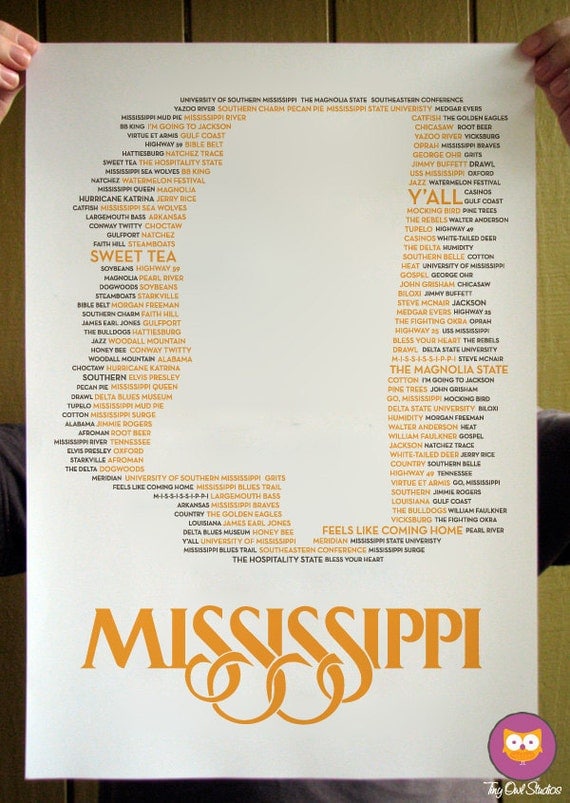Mississippi State Typographical Poster