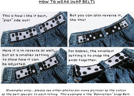 SALE Toddler Belt - Elastic Snap Belt