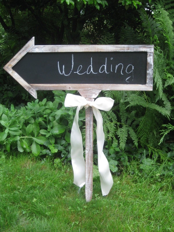 Rustic Wedding Chalkboard Direction Arrow / All Occasion Chalkboard Arrow / Baby Shower / Anniversary Party Arrow /