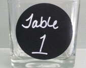 Chalkboard Table Numbers Set of Sixteen  / Candle Holder Wedding Table Centerpiece / Reception Table number