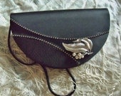 Black Evening Purse Rhinestones Bride Wedding Bridesmaid Holiday Special Occasion Gift