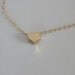 Petite Gold Heart Necklace - initial personalized engraved necklace, 14k gold filled chain, birthday gift for mom, mothers day gifts