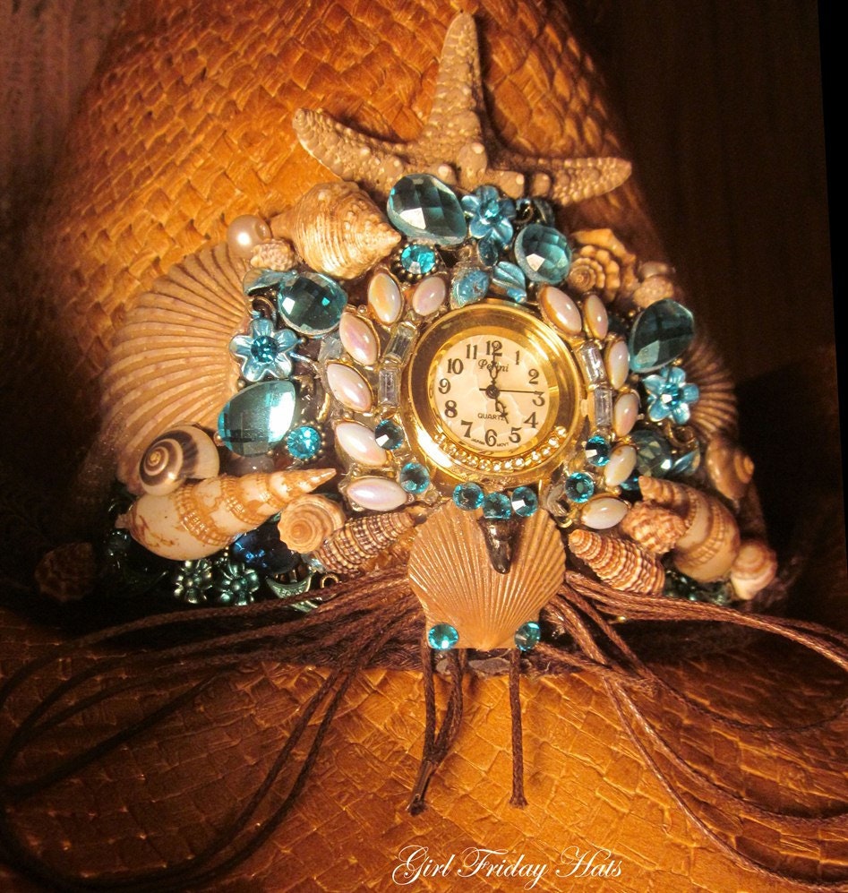 It's Five o'clock Somewhere. Island Time Embellished Cowboy Hat