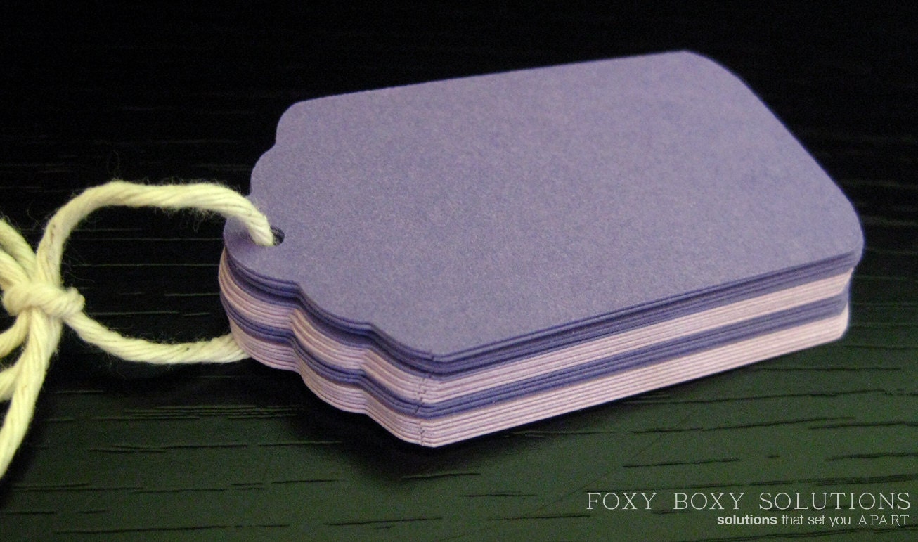 Tags: Purple and Lilac - set of 24