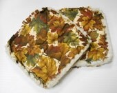 Fall Leaves Print - Pair of Quilted Fabric Pot Holders