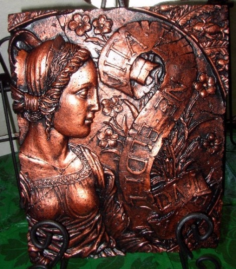 Garden Art Bronze Roman Woman Cement Stone - DACmentandMore