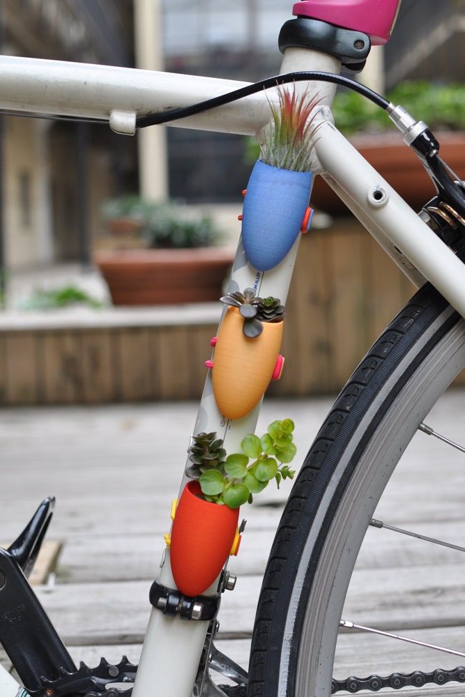 Sunshine Yellow Bike Planter