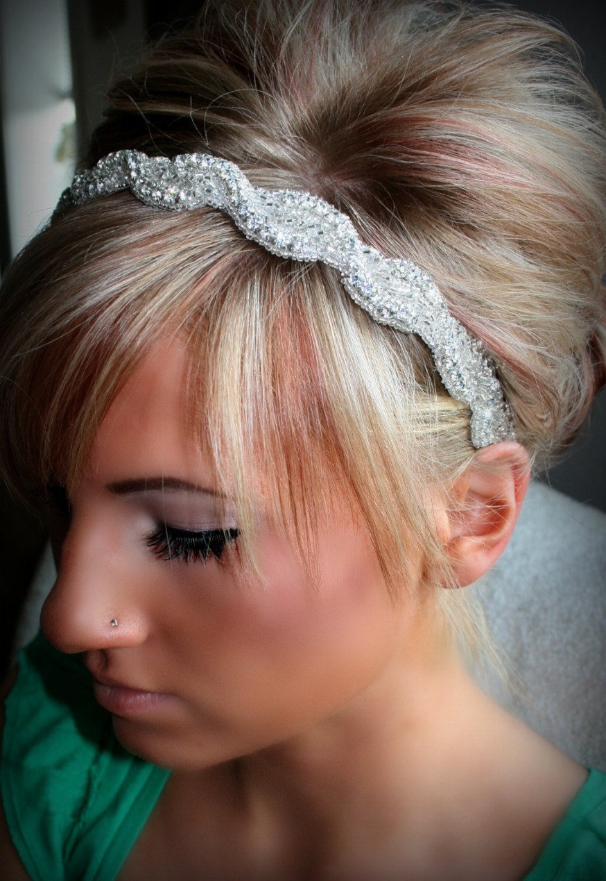 Rhinestone Headband, AMARA, wedding headband, hair accessories, bridal headband, wedding, bridal hair piece