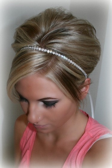 Rhinestone Headband, bridal, wedding headband, bridal headband, bridal headpiece, ribbon, accessories, wedding, hair accessory