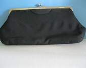 Black Purse Satin Garay Vintage Clutch