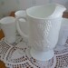 Vintage Colony Indiana Milk Glass Pitcher and 8 Glasses
