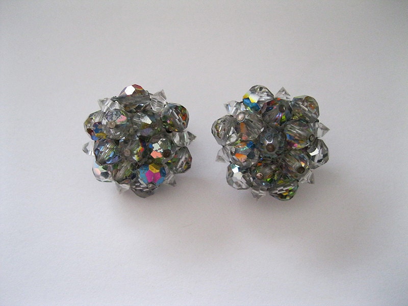 Aurora Borealis Earrings Wedding Jewelry Laguna Crystal Vintage