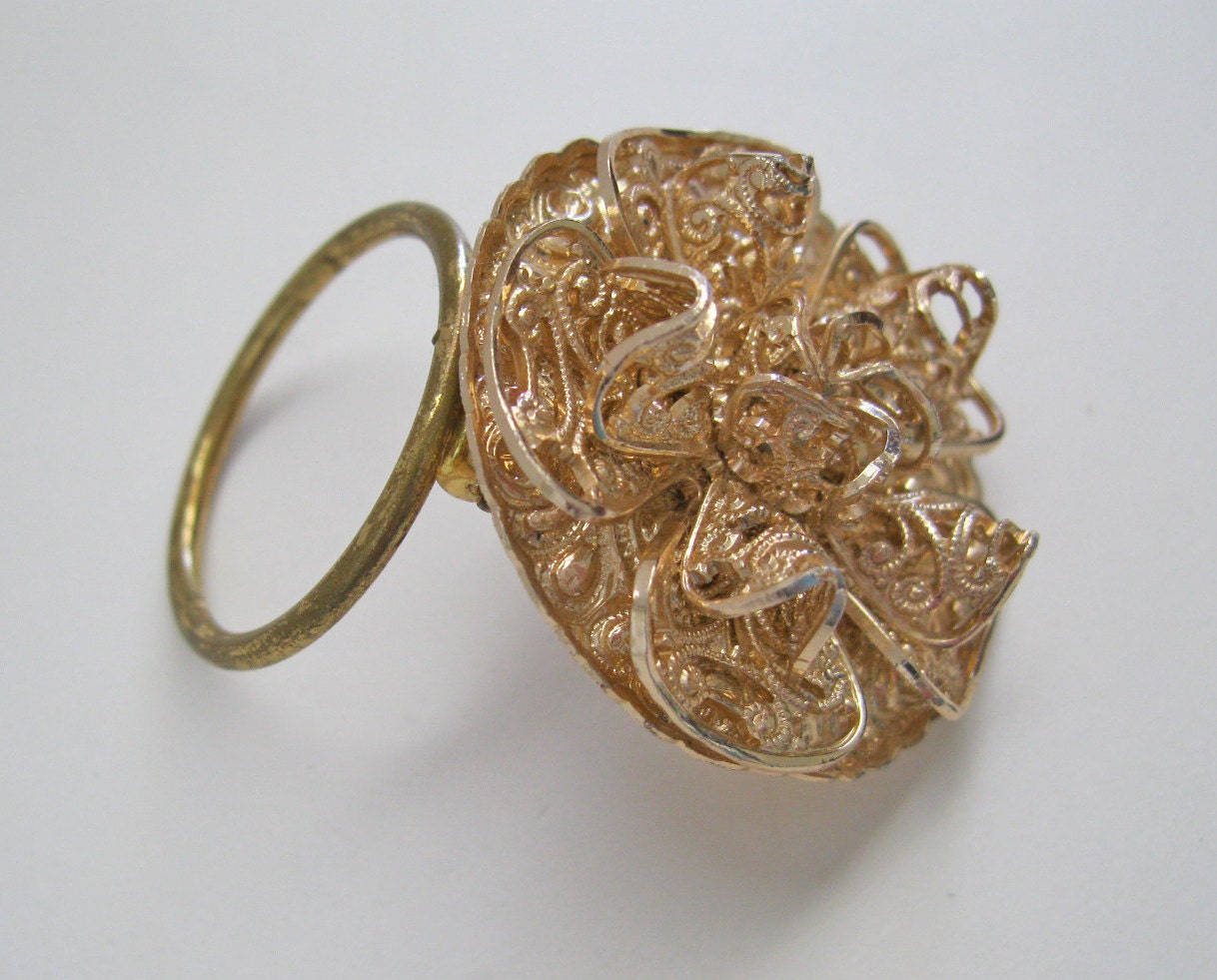 Vintage Scarf Clip Western Germany Rose Gold Tone