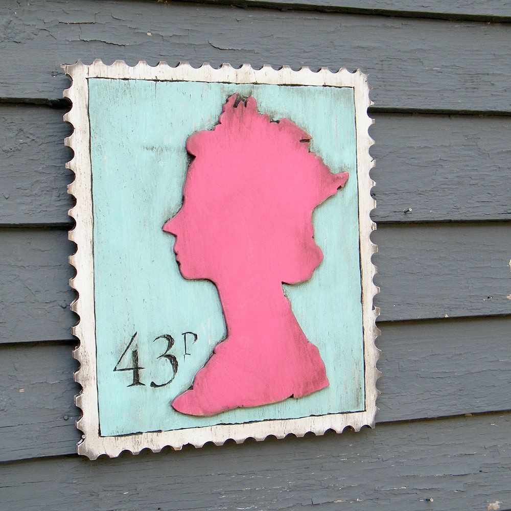 Queen Wall Art Queen Elizabeth Stamp Sign - SlippinSouthern