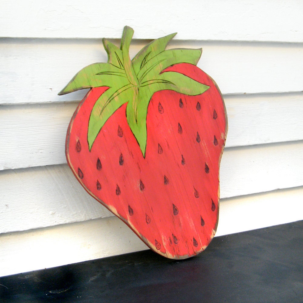 Strawberry Garden Sign Farm Stand Sign Summer Harvest