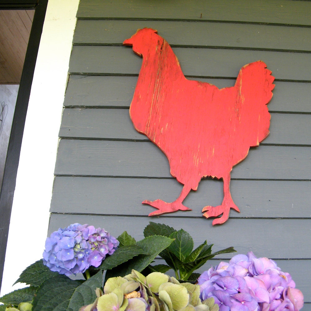 Chicken Hen Sign Barnyard Farm Sign Animal Wall Art