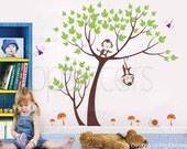 Playroom wall decor children wall decal monkeys sticker nursery decors- Monkeys party -Designed by Pop Decors