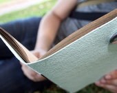 Journal - Recycled Handmade - Cyan Cotton