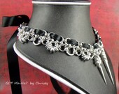Necklace - Japanese Lace with Satin - Mistress - Princess Collection