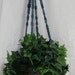 Blue Beads Country Blue Macrame Plant Hanger Blue Beads
