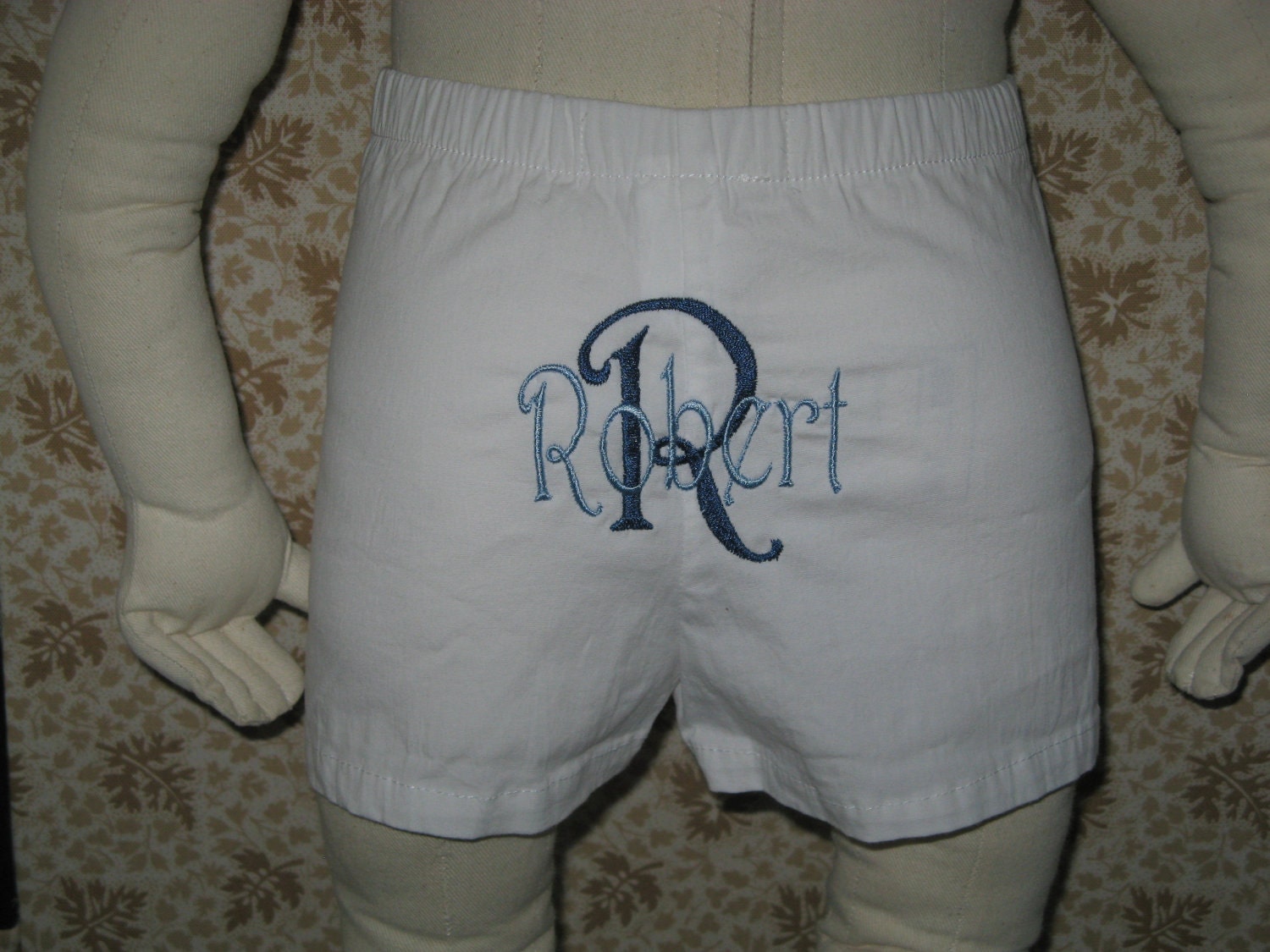 Personalized  Baby Boys Boxer Diaper Cover Initial and Name Baby Boy Shower Gift