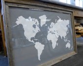 Giant Modern Map Print Poster - 24x36 - Gray and White